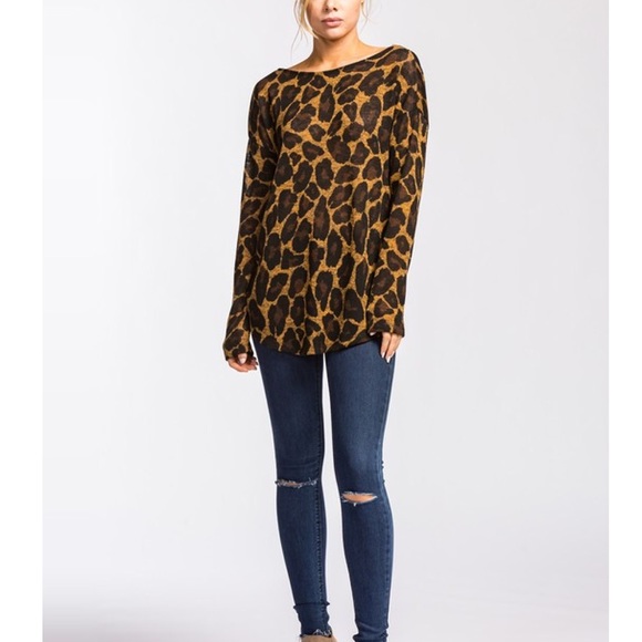 1 Large LEFT!✨ Leopard Print Knot Accent Open Back - Picture 7 of 8